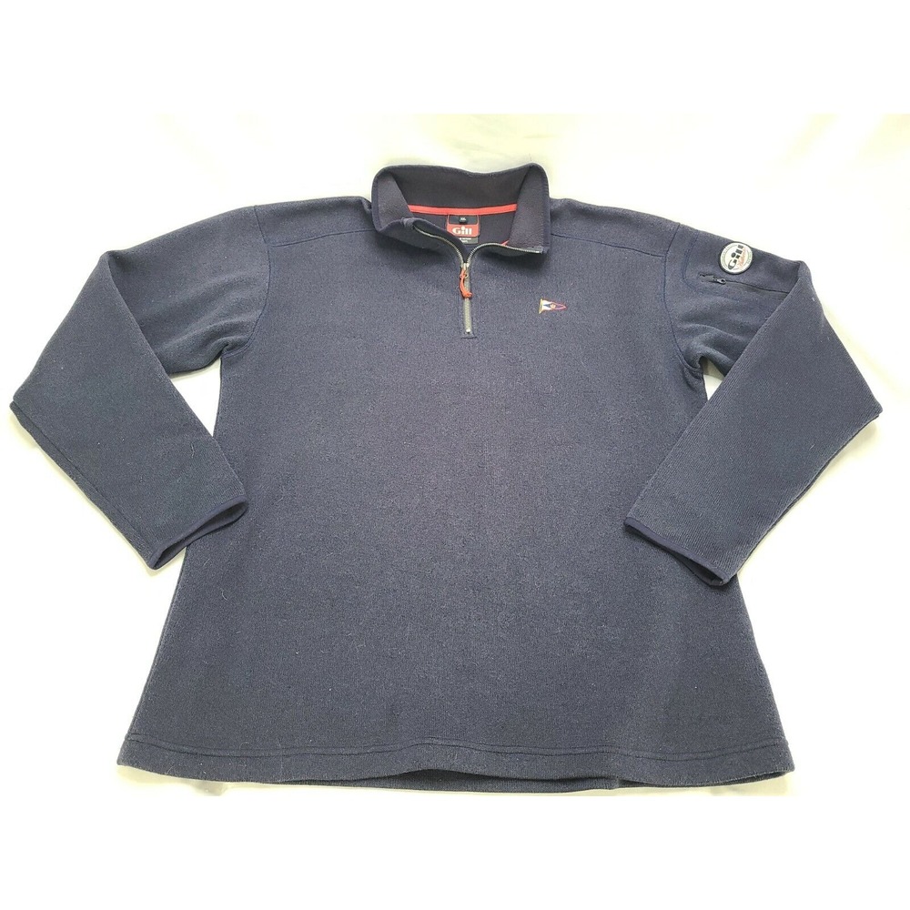 Gill‎ Authentic Men's Sailing Pullover Sweater Sz 2XL Thermal 1/4 Zip Model 1491